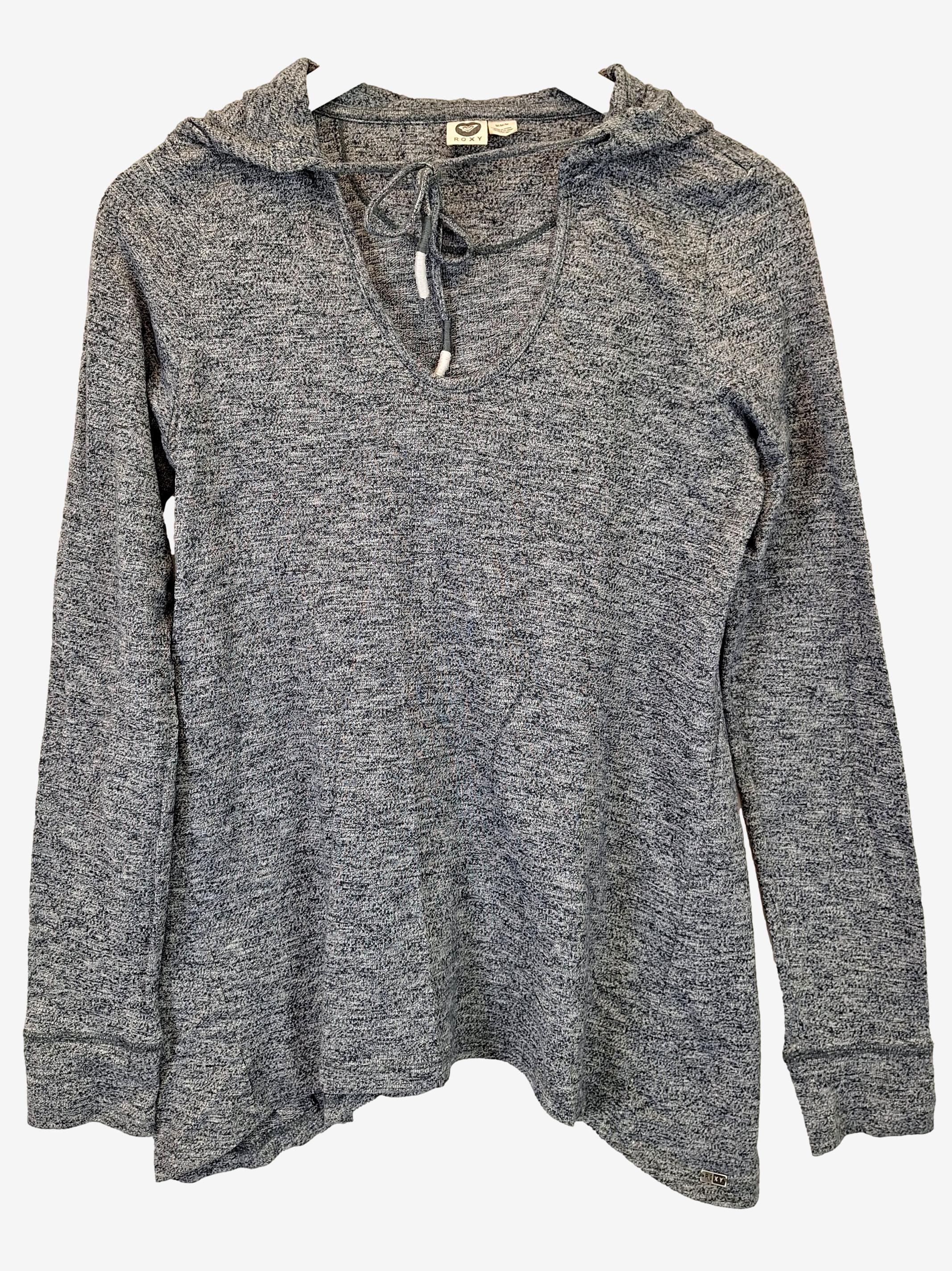 image of Roxy Essential Hooded Grey Marle Jumper Size M