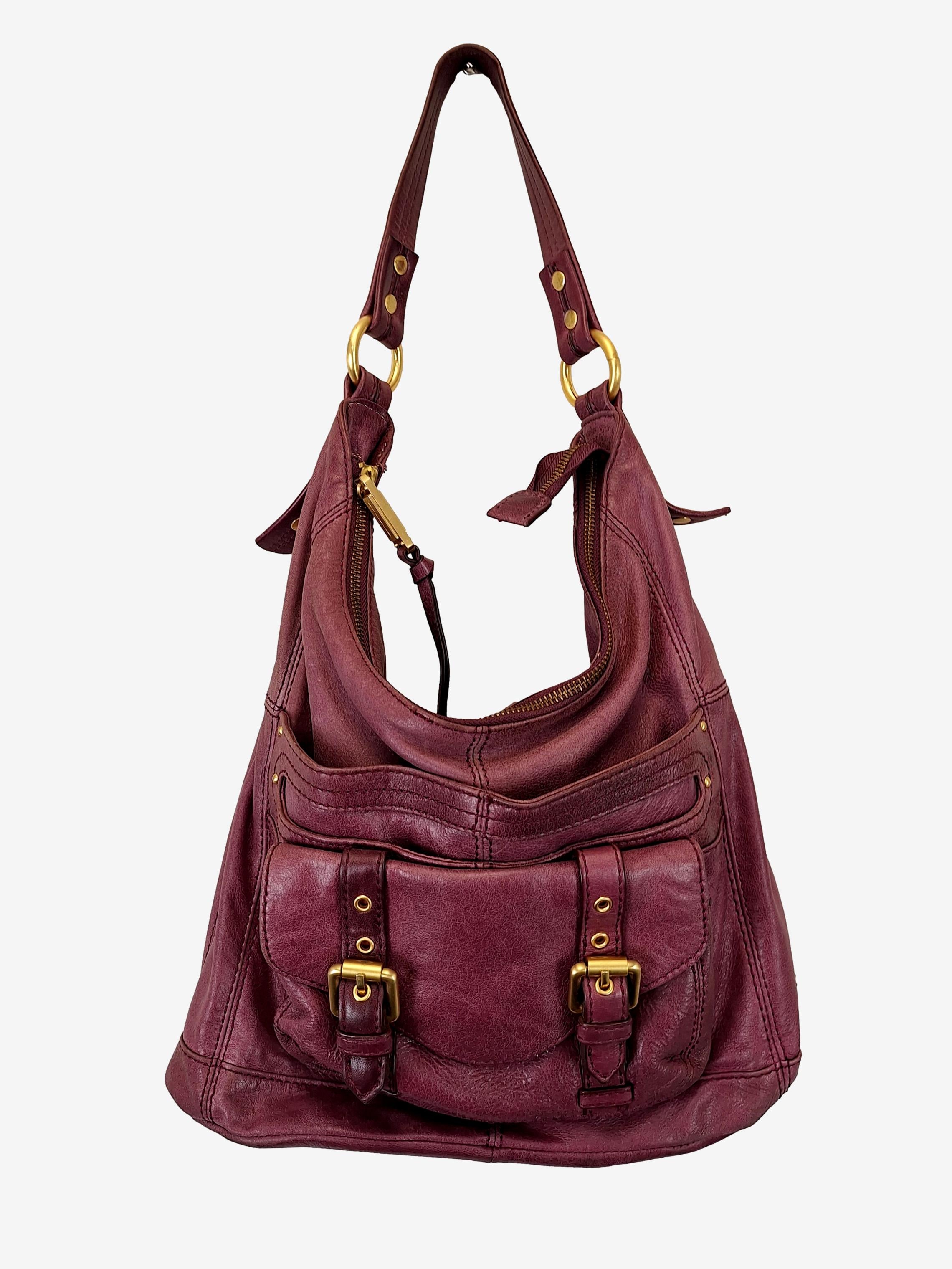 Image of Steve Madden Stylish Eggplant Slouch Bag