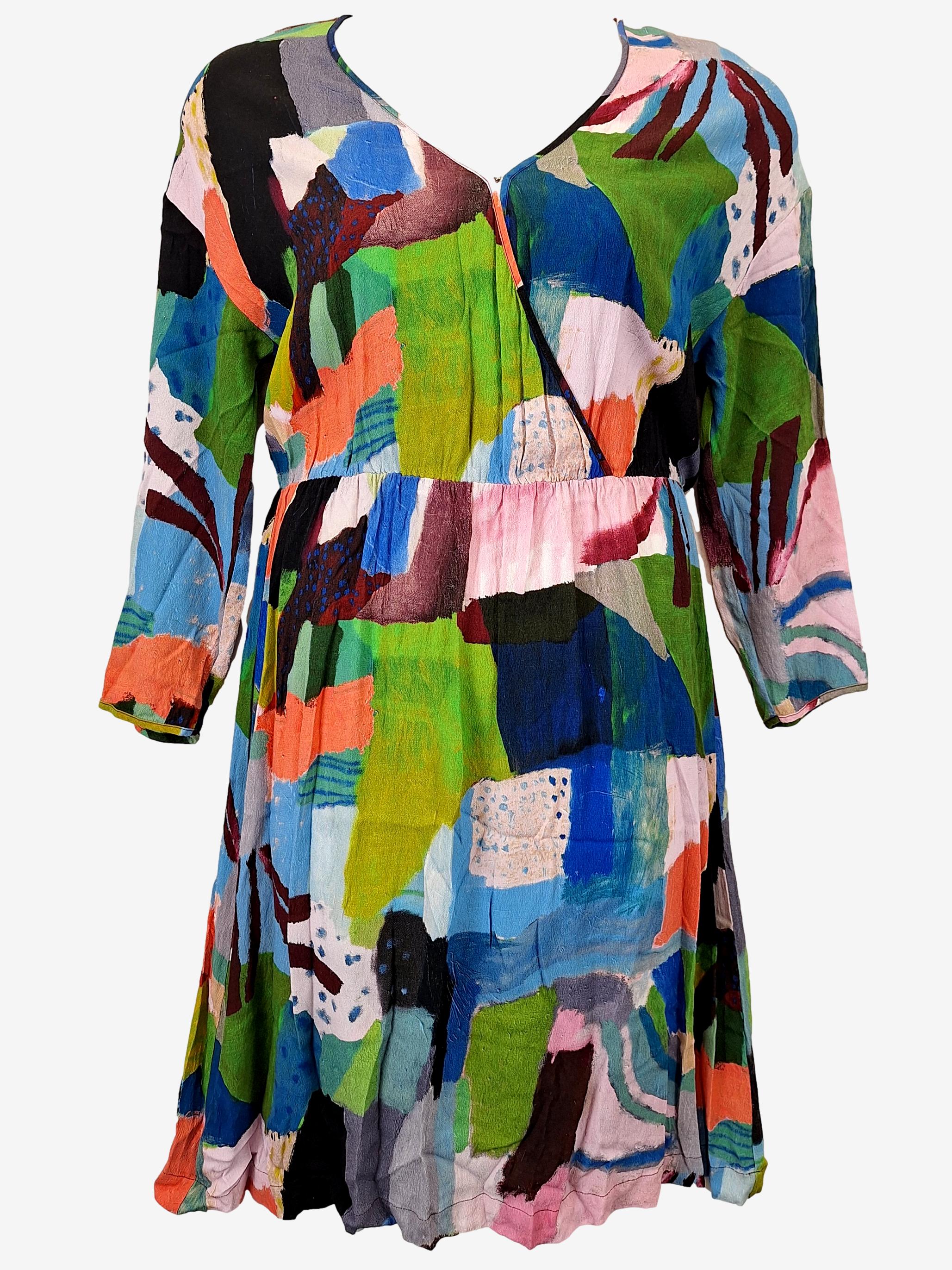 Image of Gorman Colourful Abstract Painting Everyday Dress Size 12