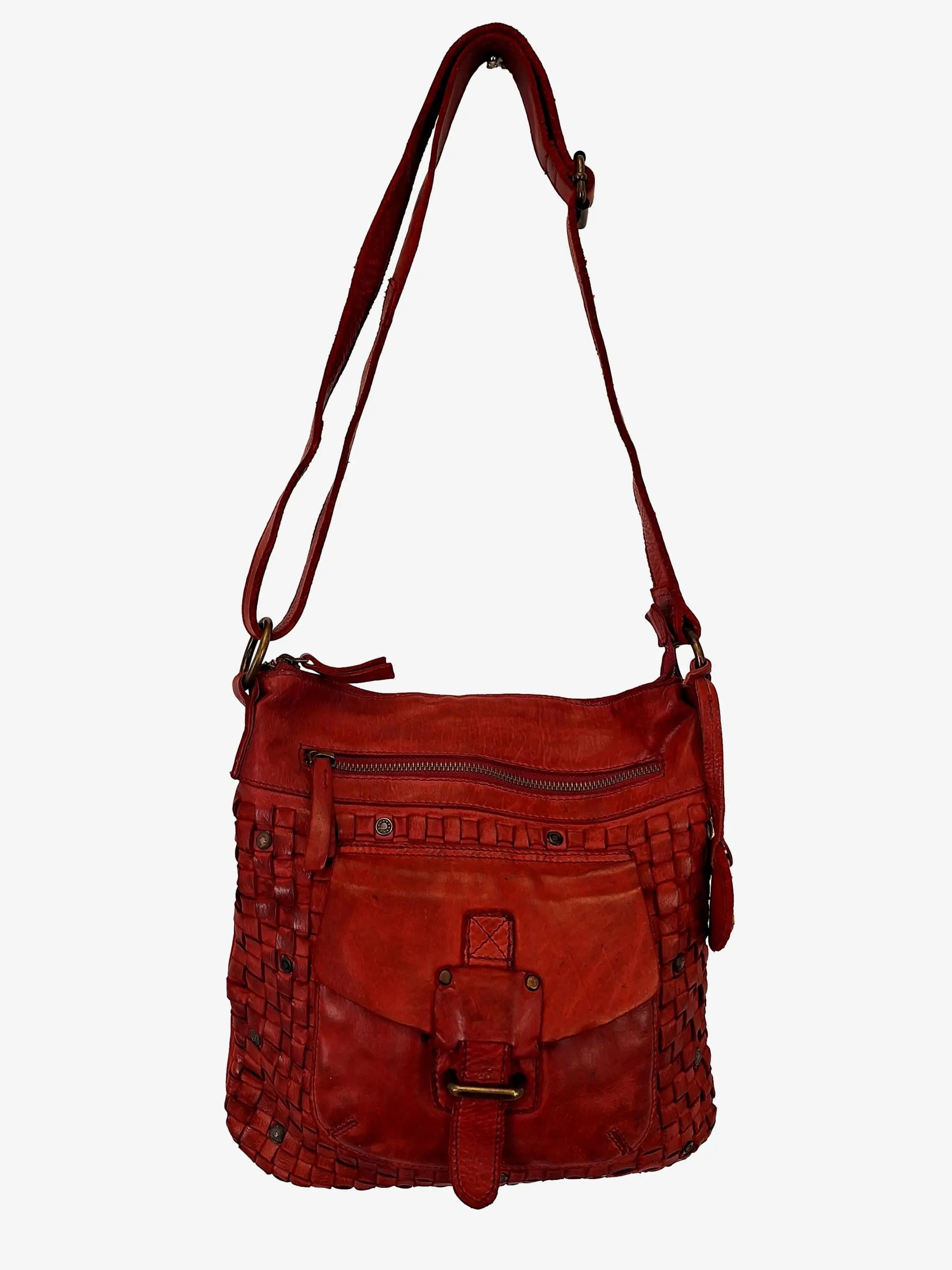 image of Harbour 2nd Burgundy Woven Retro Crossbody Bag