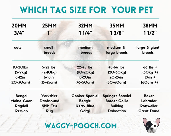 Dog Tag Size Chart