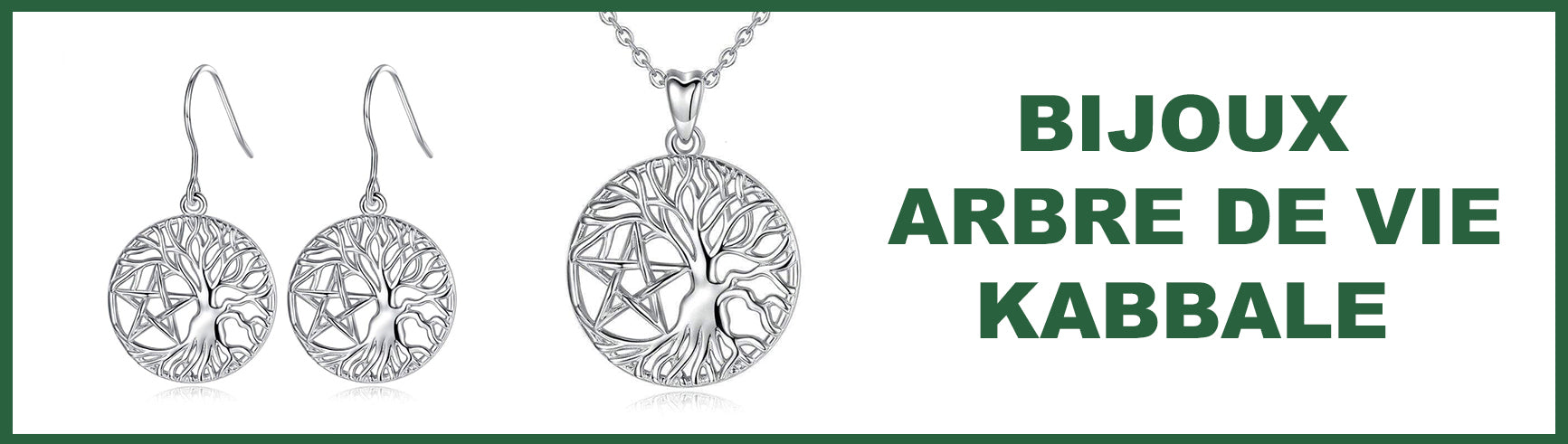 Bijoux Kabbale avec symbole de l'arbre de vie