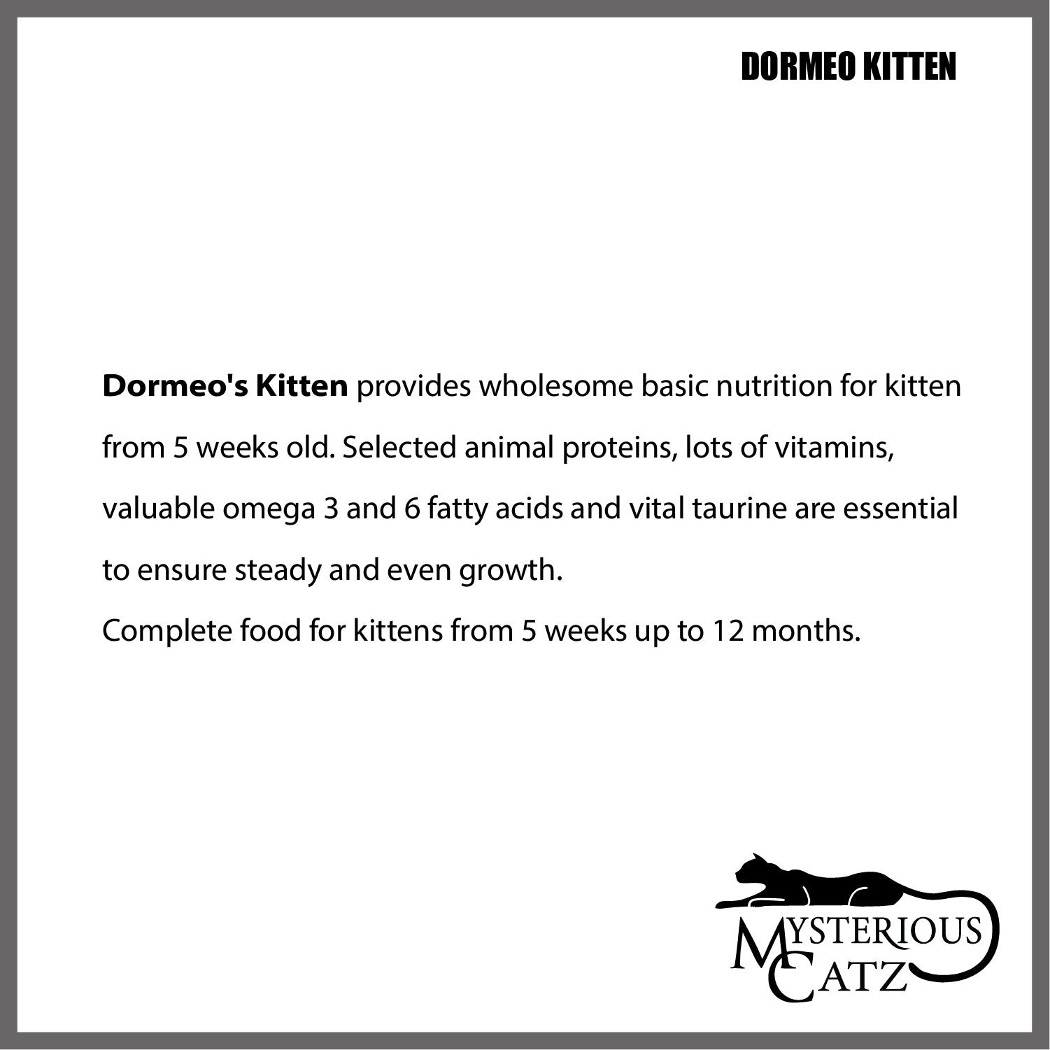 dormeo kitten ingredients