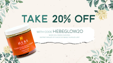 take 20% off on vegan skincare products