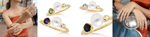 Gemondo Modern Pearl Rings