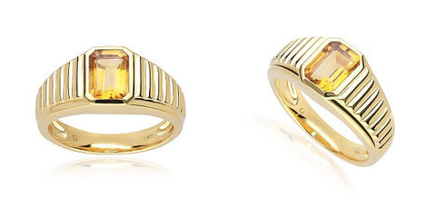 253R6876-02-925-Yellow-Gold-Plated-Sterling-Silver-Citrine-Vintage-style-Signet-Ring P1