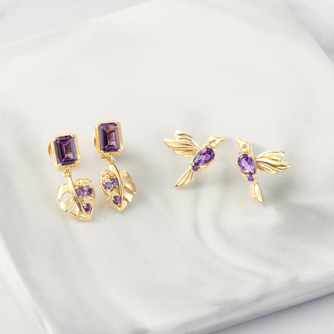 Amethyst earrings jewelry