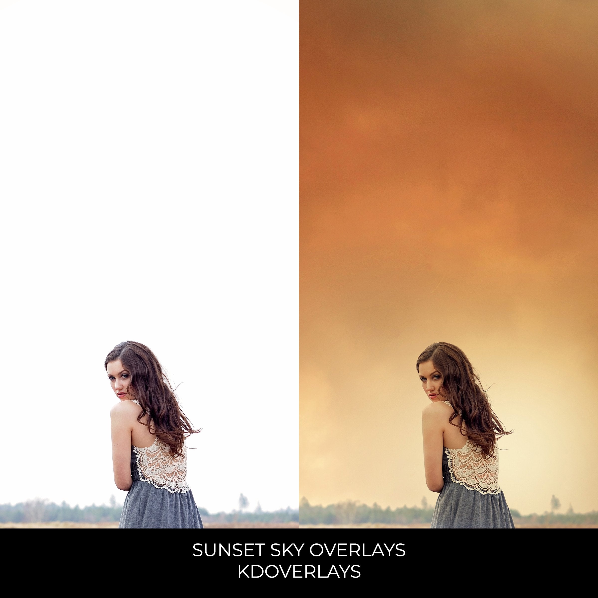 free sunset sky overlays