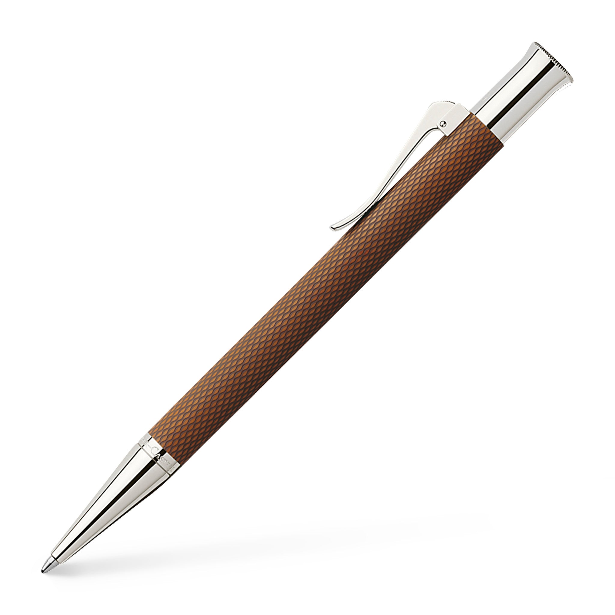 Propelling ball pen Guilloche Cognac - #146535 - Graf von Faber product image