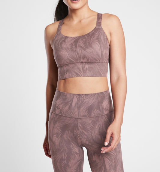 ATHLETA Warrior Long Line Bra In Powervita A-C, Lychee Red –  Activejoyboutique