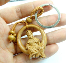 Load image into Gallery viewer, 1pcs Mahogany Three-dimensional Engraving Key Chain charm Lifelike Key Ring Car keychain for men woman wholesale
