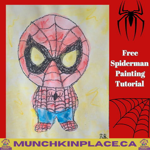 Spiderman Painting tutorial craft idea Preschool