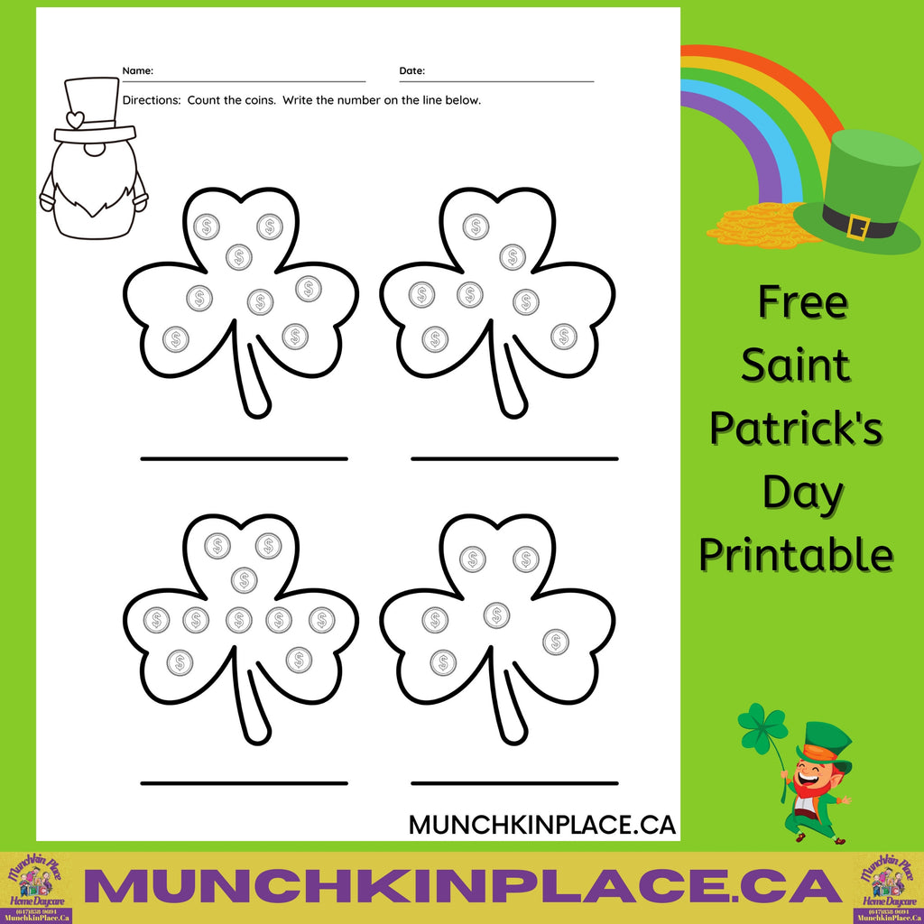 Saint Patrick's Day Counting Worksheet