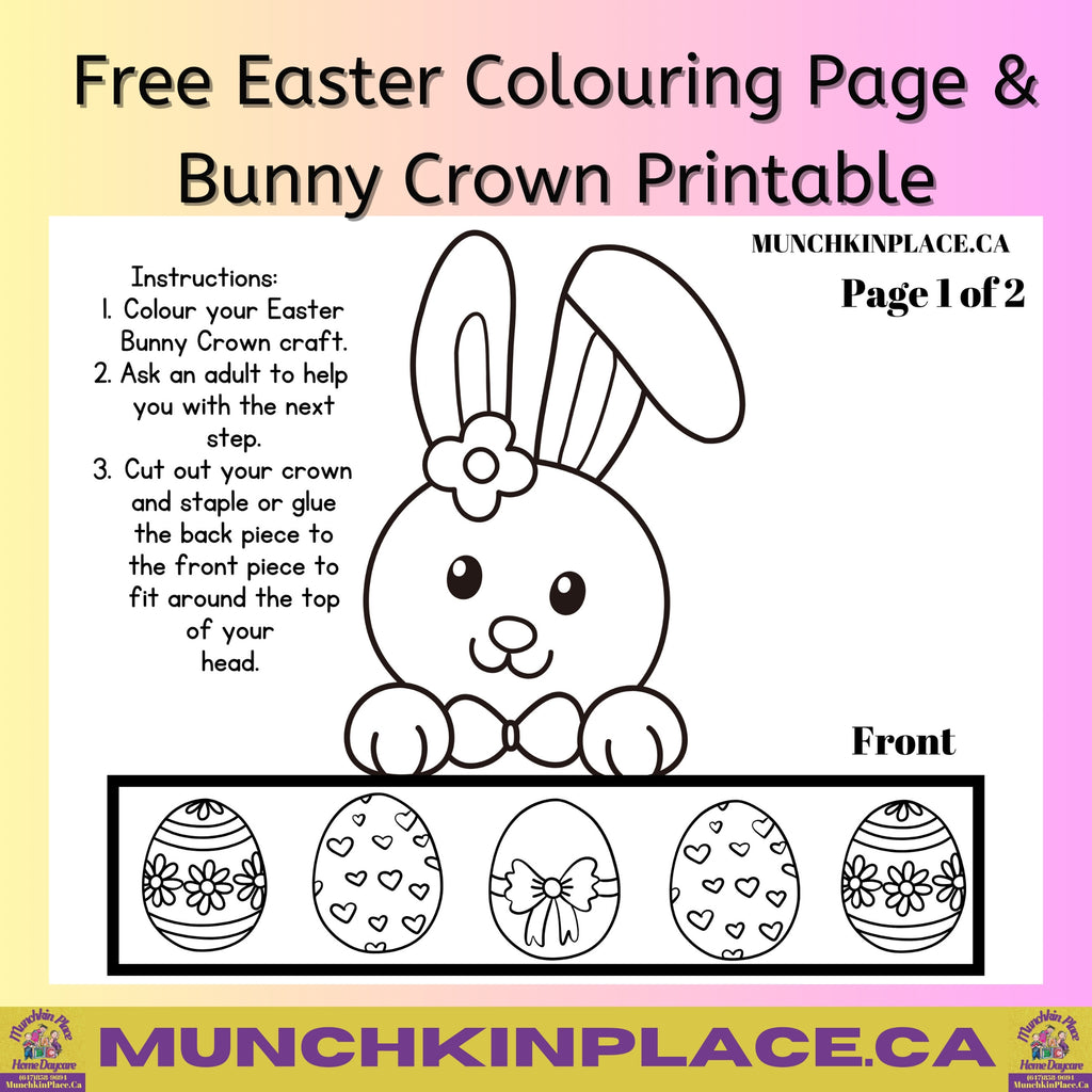 Free Easter Crown Colouring Worksheet