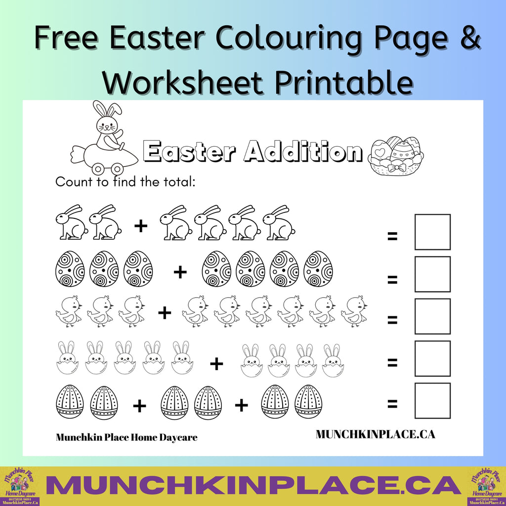 Free Easter Math Worksheet