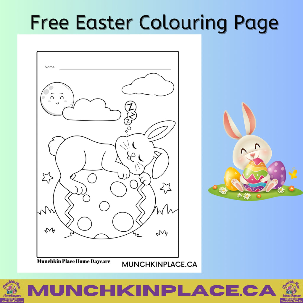 Easter Bunny Colouring Page