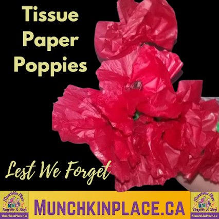 Tissue paper poppy craft