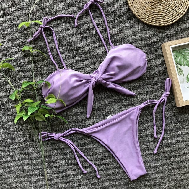 Sexy Purple Bikini Swimsuit