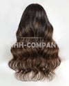 20Inch Wavy Virgin Russian fede Hair Glueless Lace Front Wig