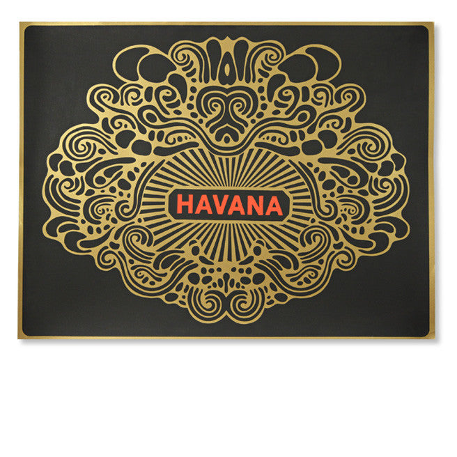 Havana Gold & Black Poster