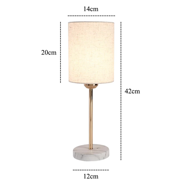 Cloth Lampshade Side Table Lamp