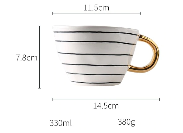 Hand Painted Ceramic Coffee Mug Set