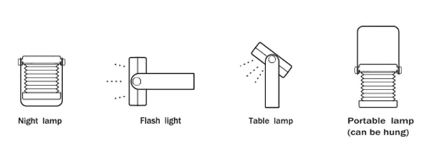 Foldable Lantern LED Table Light Lamp