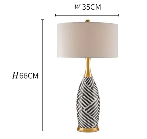 Minimalist Ceramic Side Table Lamp Decor