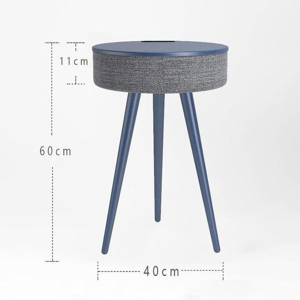 Smart Phone Wireless Charging Speaker Round Side Table