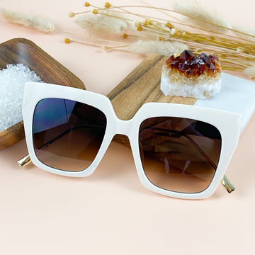 Ava Square Sunglasses | Ivory