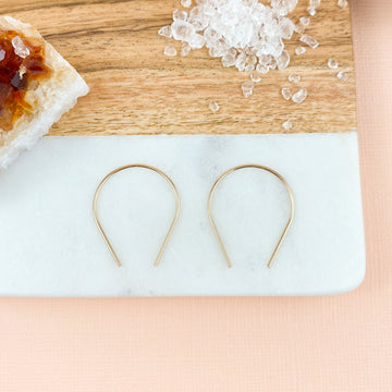 Delicate Horseshoe Slider Earrings