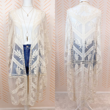 Ivory Lace Kimono