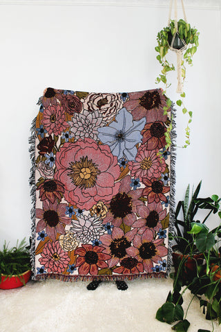 colourful tapestry throw