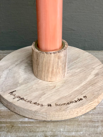 wooden candle holder