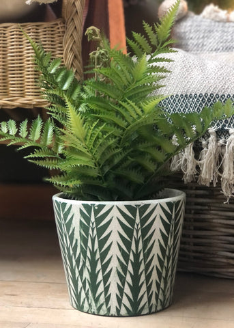 pattern ceramic plant pot Hesta Scene Caldbeck Lake District