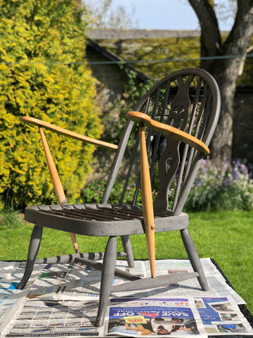 ercol chair paint revamp with annie sloan chalk paint