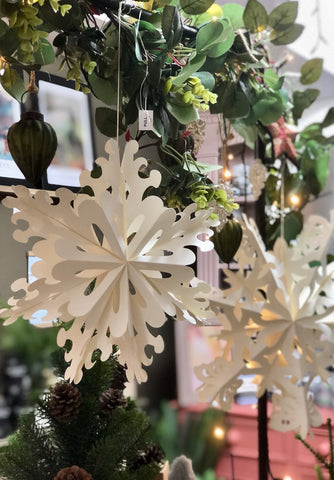 3d paper star snowflakes hanging Christmas decorations