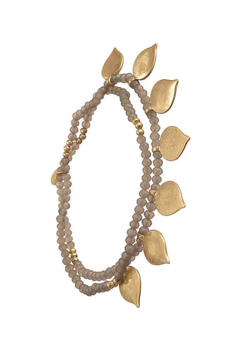 worn gold petit petal bracelet