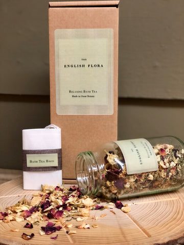 Dried flower bath tea bags