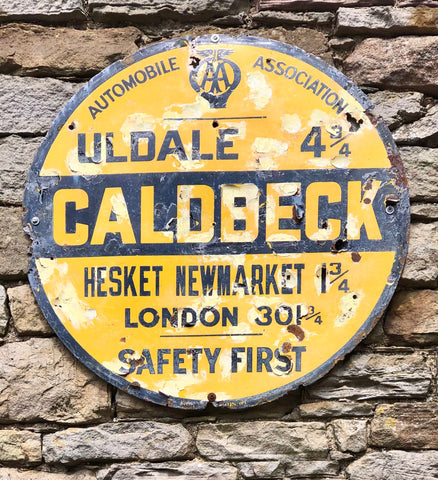 Caldbeck vintage AA sign