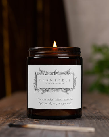 FERN+FELL aromatherapy candles ginger lily +ylang ylang cumbria 