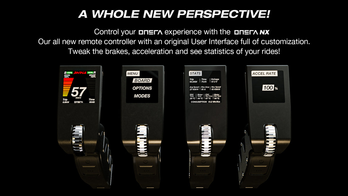 onsra nx remote controller new user interface statistics VESC