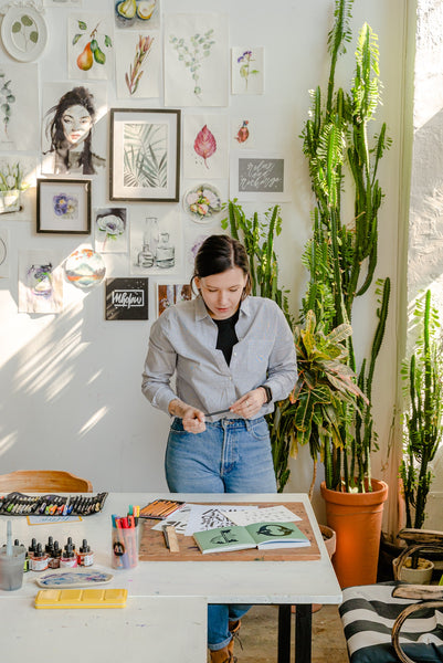 lady with craft supplies