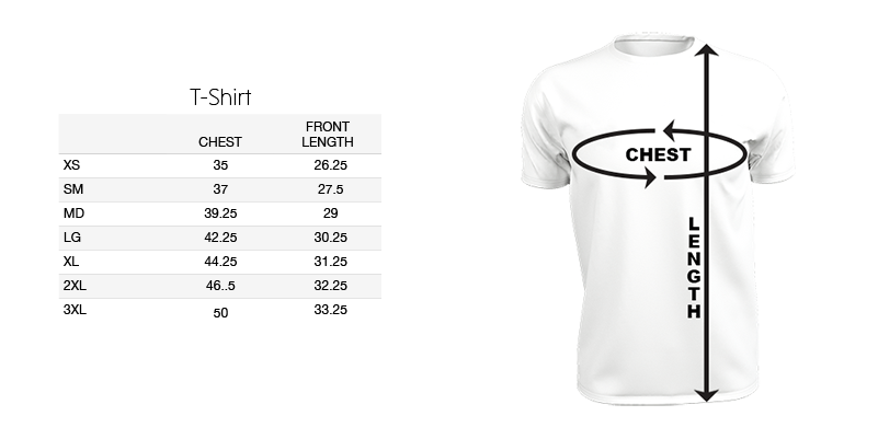 T-Shirt Size Chart