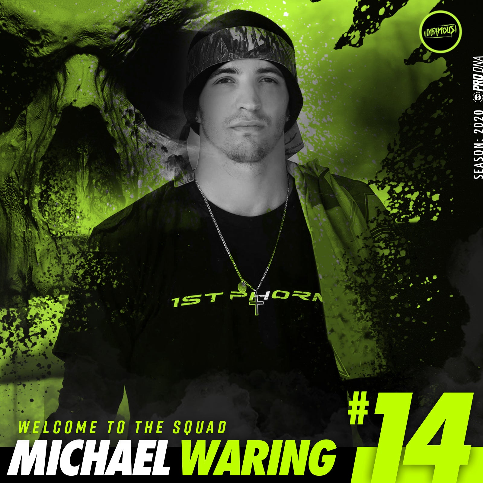 MICHAEL WARING signs with infamous for 2020 season