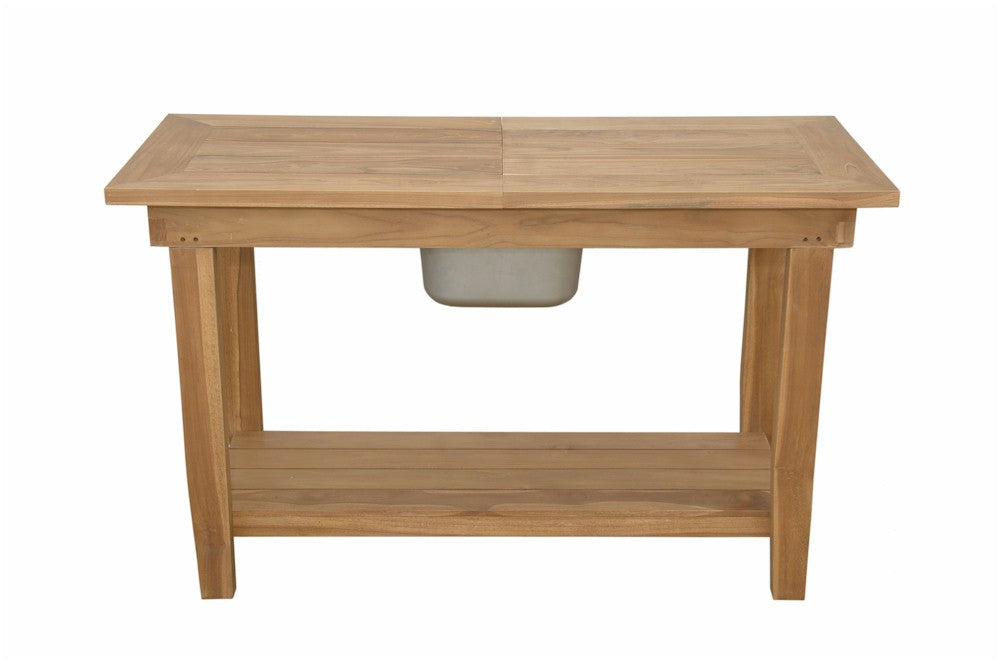 Teak Wood Console Table (48" Long Rectangle) - Nautilus
