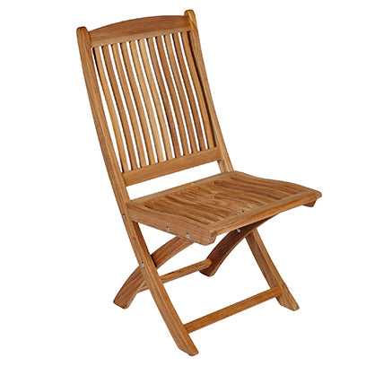 folding teak armchair