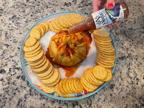 Baked Brie Recipe with Datil Pepper Sauce