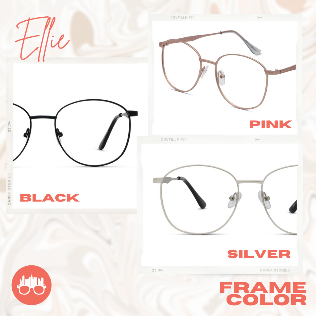 MetroSunnies Ellie Specs (Pink) / Replaceable Lens / Eyeglasses for Me