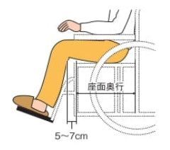 車椅子の座面奥行き